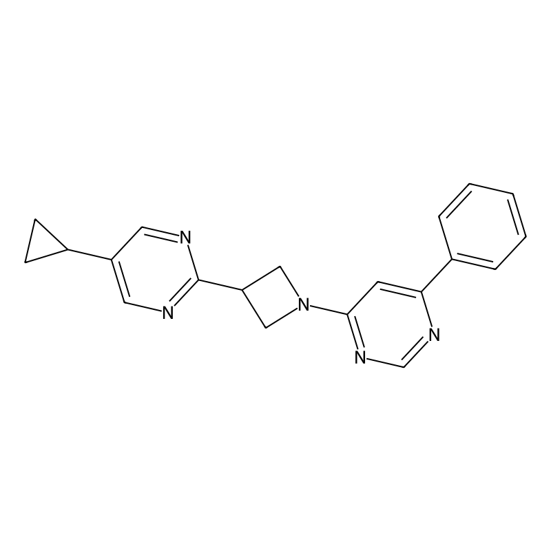 4-[3-(5-Cyclopropylpyrimidin-2-yl)azetidin-1-yl]-6...