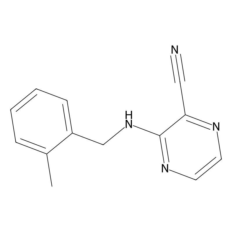3-[(2-Methylphenyl)methylamino]pyrazine-2-carbonit...