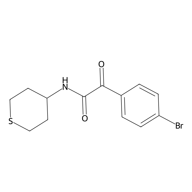 2-(4-bromophenyl)-2-oxo-N-(thian-4-yl)acetamide