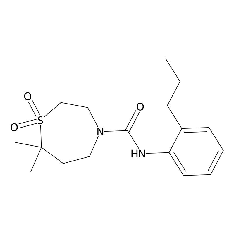 7,7-dimethyl-1,1-dioxo-N-(2-propylphenyl)-1,4-thia...