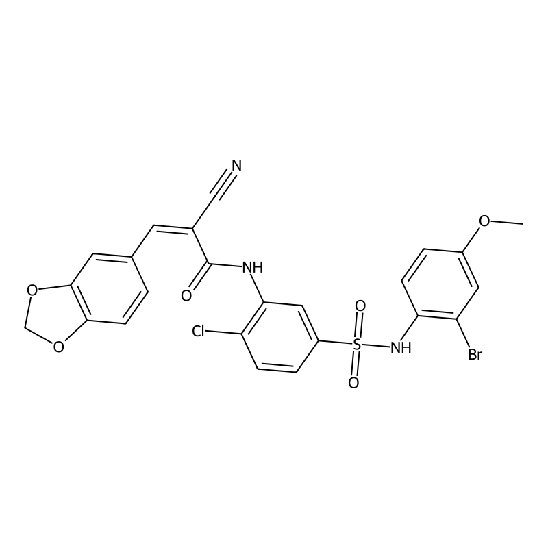 (Z)-3-(1,3-benzodioxol-5-yl)-N-[5-[(2-bromo-4-meth...