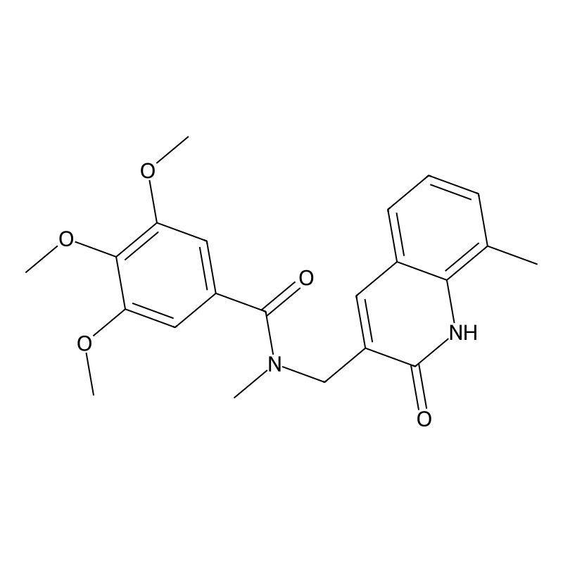 N-((2-hydroxy-8-methylquinolin-3-yl)methyl)-3,4,5-...