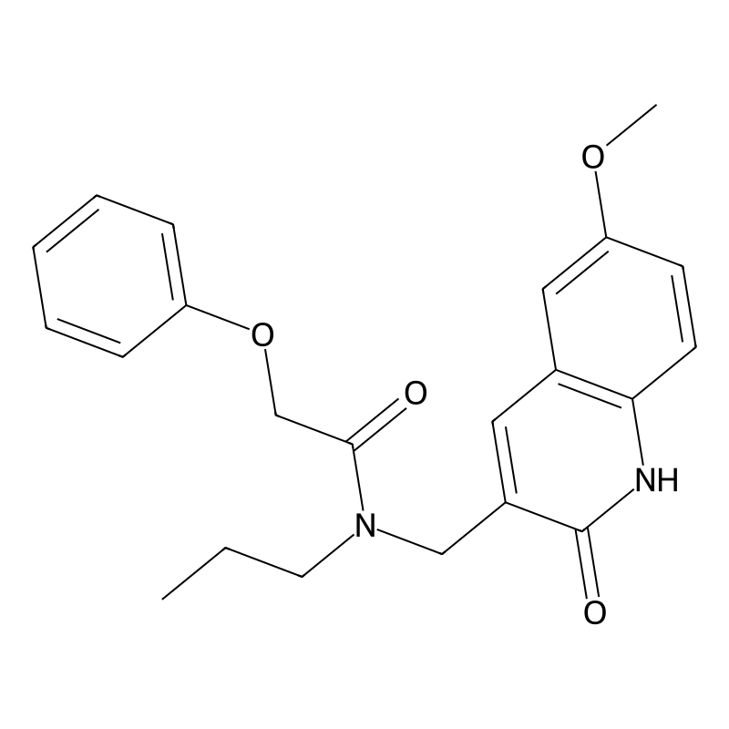 N-[(6-methoxy-2-oxo-1H-quinolin-3-yl)methyl]-2-phe...