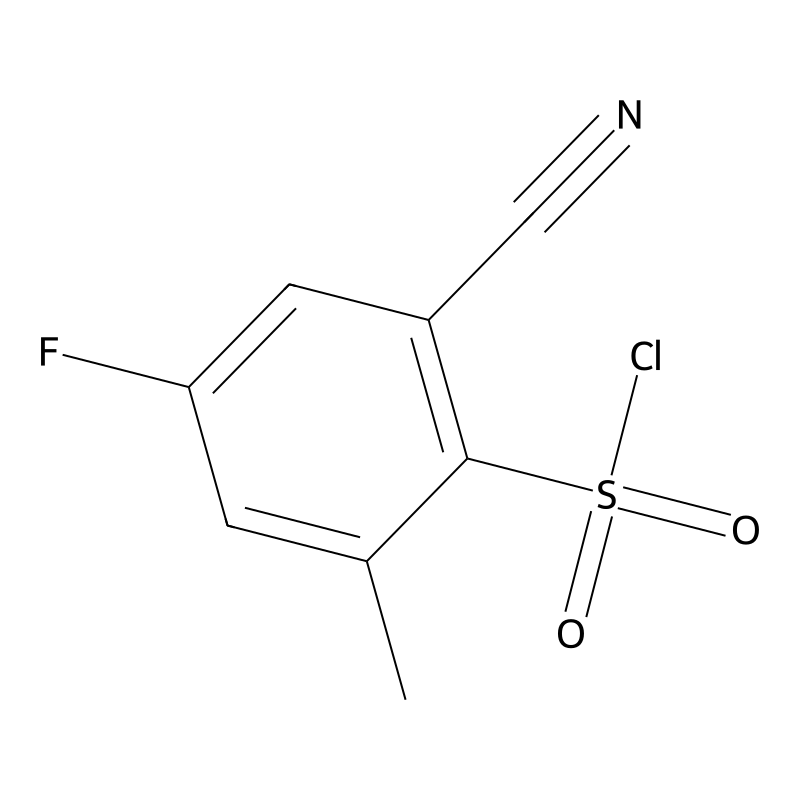 2-Cyano-4-fluoro-6-methylbenzene-1-sulfonyl chlori...