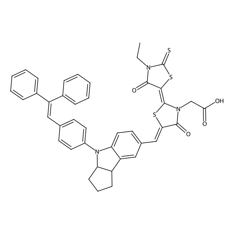 2-[(2E,5Z)-5-[[4-[4-(2,2-diphenylethenyl)phenyl]-2,3,3a,8b-tetrahydro-1H-cyclopenta[b]indol-7-yl]methylidene]-2-(3-ethyl-4-oxo-2-sulfanylidene-1,3-thiazolidin-5-ylidene)-4-oxo-1,3-thiazolidin-3-yl]acetic acid