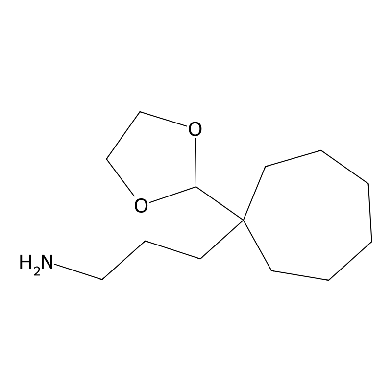 3-[1-(1,3-Dioxolan-2-yl)cycloheptyl]propan-1-amine