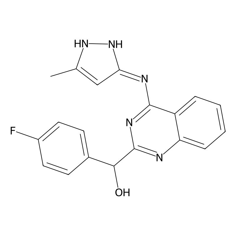 (4-fluorophenyl)(4-((5-methyl-1H-pyrazol-3-yl)amino)quinazolin-2-yl)methanol