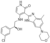 4-[[(2S)-2-(3-Chlorophenyl)-2-hydroxyethyl]amino]-3-[7-methyl-5-(4-morpholinyl)-1H-benzimidazol-2-yl]-2(1H)-pyridinone S548356