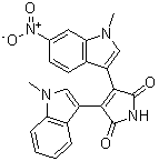 1H-pyrrole-2,5-dione, 3-(1-methyl-1h-indol-3-yl)-4-(1-methyl-6-nitro-1h-indol-3-yl)- S548403