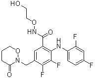 3,4-Difluoro-2-[(2-Fluoro-4-Iodophenyl)amino]-N-(2-Hydroxyethoxy)-5-[(3-Oxo-1,2-Oxazinan-2-Yl)methyl]benzamide