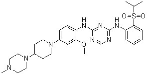 N2-[2-Methoxy-4-[4-(4-methyl-1-piperazinyl)-1-piperidinyl]phenyl]-N4-[2-[(1-methylethyl)sulfonyl]phenyl]-1,3,5-triazine-2,4-diamine