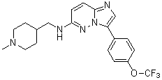 N-[(1-methylpiperidin-4-yl)methyl]-3-[3-(trifluoromethoxy)phenyl]imidazo[1,2-b]pyridazin-6-amine