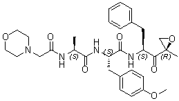 (S)-3-(4-methoxyphenyl)-N-((S)-1-((R)-2-methyloxiran-2-yl)-1-oxo-3-phenylpropan-2-yl)-2-((S)-2-(2-morpholinoacetamido)propanamido)propanamide
