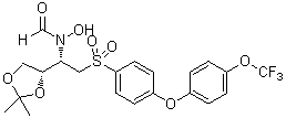N-((S)-1-((S)-2,2-Dimethyl-1,3-dioxolan-4-yl)-2-((4-(4-(trifluoromethoxy)phenoxy)phenyl)sulfonyl)ethyl)-N-hydroxyformamide