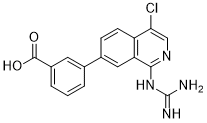 3-[4-chloro-1-(diaminomethylideneamino)isoquinolin-7-yl]benzoic Acid S546284