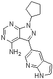 1-cyclopentyl-3-(1H-pyrrolo[2,3-b]pyridin-5-yl)-1H-pyrazolo[3,4-d]pyrimidin-4-amine S540040