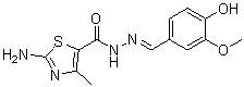 5-Thiazolecarboxylic acid, 2-amino-4-methyl-, 2-[(4-hydroxy-3-methoxyphenyl)methylene]hydrazide