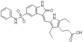 3-[2,4-Diethyl-5-[(Z)-[2-oxo-5-(phenylsulfamoyl)-1H-indol-3-ylidene]methyl]-1H-pyrrol-3-yl]propanoic acid
