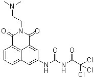 2,2,2-trichloro-N-((2-(2-(dimethylamino)ethyl)-1,3-dioxo-2,3-dihydro-1H-benzo[de]isoquinolin-5-yl)carbamoyl)acetamide