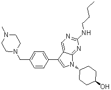 (1r,4r)-4-(2-(butylamino)-5-(4-((4-methylpiperazin-1-yl)methyl)phenyl)-7H-pyrrolo[2,3-d]pyrimidin-7-yl)cyclohexanol
