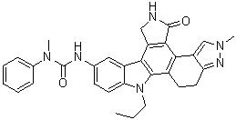 Urea, N'-(4,5,6,11,12,13-hexahydro-2-methyl-4-oxo-11-propyl-2H-indazolo[5,4-a]pyrrolo[3,4-c]carbazol-8-yl)-N-methyl-N-phenyl-