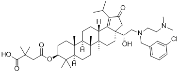 4-[[(3aR,5aR,5bR,7aR,9S,11aR,11bR,13aS)-3a-[(1R)-2-[(3-chlorophenyl)methyl-[2-(dimethylamino)ethyl]amino]-1-hydroxyethyl]-5a,5b,8,8,11a-pentamethyl-2-oxo-1-propan-2-yl-4,5,6,7,7a,9,10,11,11b,12,13,13a-dodecahydro-3H-cyclopenta[a]chrysen-9-yl]oxy]-2,2-dimethyl-4-oxobutanoic acid