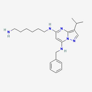 5-N-(6-aminohexyl)-7-N-benzyl-3-propan-2-ylpyrazol...