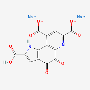 Disodium 4,5-dihydro-4,5-dioxo-1H-pyrrolo(2,3-f)quinoline-2,7,9-tricarboxylate