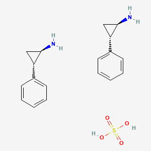 (1R,2S)-2-phenylcyclopropan-1-amine; sulfuric acid