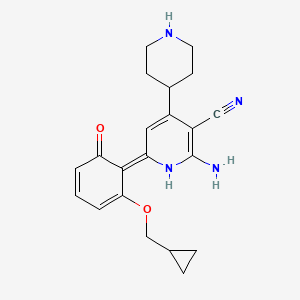 2-amino-6-[2-(cyclopropylmethoxy)-6-oxo-1-cyclohex...