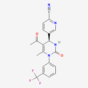 5-[(6r)-5-Ethanoyl-4-Methyl-2-Oxidanylidene-3-[3-(Trifluoromethyl)phenyl]-1,6-Dihydropyrimidin-6-Yl]pyridine-2-Carbonitrile