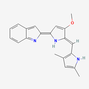 2-[5-[(3,5-dimethyl-1H-pyrrol-2-yl)methylidene]-4-methoxy-2-pyrrolylidene]indole S005822