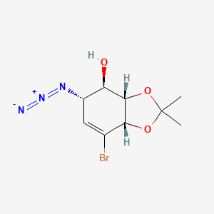 (3aS,4R,5S,7aS)-5-Azido-7-bromo-2,2-dimethyl-3a,4,5,7a-tetrahydro-2H-1,3-benzodioxol-4-ol S1498660