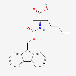 (R)-2-((((9H-Fluoren-9-yl)methoxy)carbonyl)amino)-2-methylhept-6-enoic acid S1794177