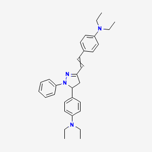 4-[2-[5-[4-(Diethylamino)phenyl]-4,5-dihydro-1-phenyl-1H-pyrazol-3-YL]vinyl]-N,N-diethylaniline S1893645