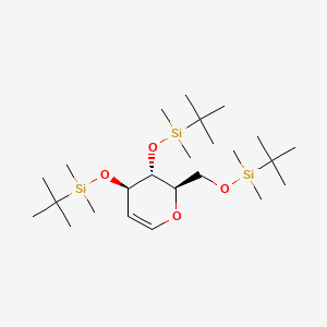 [(2R,3R,4R)-3,4-bis[[tert-butyl(dimethyl)silyl]oxy]-3,4-dihydro-2H-pyran-2-yl]methoxy-tert-butyl-dimethylsilane S1911163
