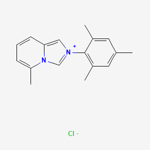 5-Methyl-2-(2,4,6-trimethylphenyl)-2H-imidazo[1,5-a]pyridin-4-ium chloride S1938347