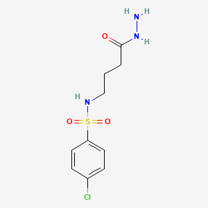 4-Chloro-N-(4-hydrazinyl-4-oxobutyl)benzene-1-sulfonamide