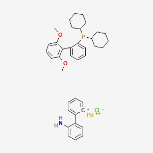Dicyclohexyl-[2-(2,6-dimethoxyphenyl)phenyl]phosphane;palladium(2+);2-phenylaniline;chloride S2971707