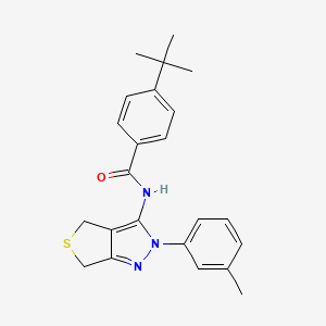 4-tert-butyl-N-[2-(3-methylphenyl)-4,6-dihydrothieno[3,4-c]pyrazol-3-yl ...