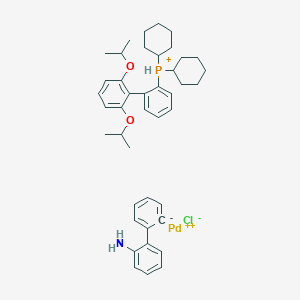 Dicyclohexyl-[2-[2,6-di(propan-2-yloxy)phenyl]phenyl]phosphanium;palladium(2+);2-phenylaniline;chloride S3108794