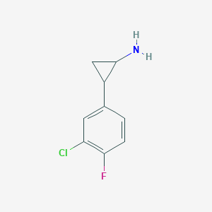 2-(3-Chloro-4-fluorophenyl)cyclopropan-1-amine