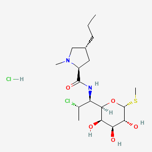(2S,4R)-N-[(1S,2S)-2-chloro-1-[(2R,3R,4S,5R,6R)-3,4,5-trihydroxy-6-methylsulfanyloxan-2-yl]propyl]-1-methyl-4-propylpyrrolidin-1-ium-2-carboxamide;chloride