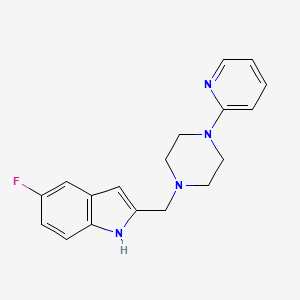 5-Fluoro-2-(4-pyridin-2-yl-piperazin-1-ylmethyl)-1H-indole S524279