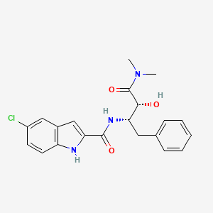 1H-Indole-2-carboxamide, 5-chloro-N-((1S,2R)-3-(dimethylamino)-2-hydroxy-3-oxo-1-(phenylmethyl)propyl)- S524369