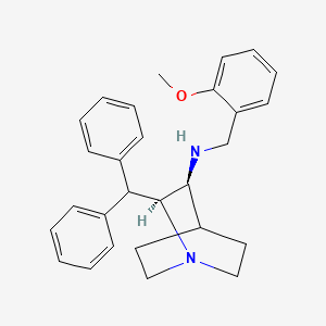 2-(Diphenylmethyl)-N-((2-methoxyphenyl)methyl)-1-azabicyclo(2.2.2)octan-3-amine S524374