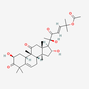 [(E)-5-(2,16-dihydroxy-4,4,9,13,14-pentamethyl-3,11-dioxo-2,7,8,10,12,15,16,17-octahydro-1H-cyclopenta[a]phenanthren-17-yl)-5-hydroxy-1,1-dimethyl-4-oxo-hex-2-enyl] acetate