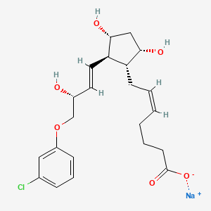 sodium;(E)-7-[(1S,2S,3S,5R)-2-[(E,3S)-4-(3-chlorophenoxy)-3-hydroxybut-1-enyl]-3,5-dihydroxycyclopentyl]hept-5-enoate