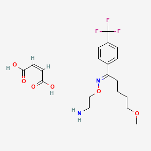 (Z)-but-2-enedioic acid;2-[(Z)-[5-methoxy-1-[4-(trifluoromethyl)phenyl]pentylidene]amino]oxyethanamine