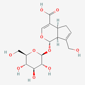 7-(Hydroxymethyl)-1-[3,4,5-trihydroxy-6-(hydroxymethyl)oxan-2-yl]oxy-1,4a,5,7a-tetrahydrocyclopenta[c]pyran-4-carboxylic acid